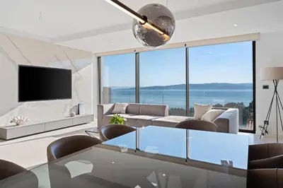 TV i/ili zabavni centar u objektu Seaview villa with Wellness, Dreams Of Dalmatia II