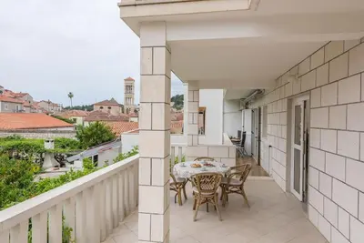 Balkon ili terasa u objektu Apartment in Hvar town historic center