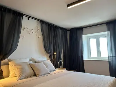 Krevet ili kreveti u jedinici u objektu Centrum Bol Apartment - One Minute from the Sea