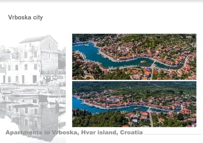 Pogled na grad 'Vrboska' ili pogled na grad iz apartmana