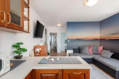 Kuhinja ili čajna kuhinja u objektu Sunrise Apartment Hvar