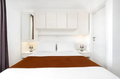 Krevet ili kreveti u jedinici u objektu Apartments and Rooms Vuleta, Close to the Beach