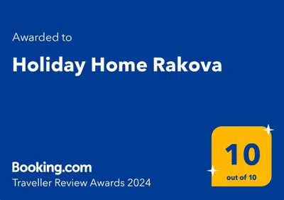Certifikat, nagrada, logo ili neki drugi dokument izložen u objektu Holiday Home Rakova