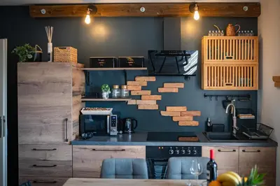 Kuhinja ili čajna kuhinja u objektu Sea View Apartment Ana