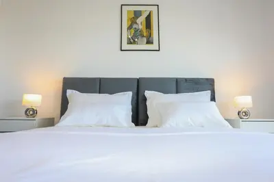 Krevet ili kreveti u jedinici u objektu Stella Maris Hvar - Sea View Rooms with Balcony