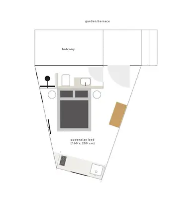 Tlocrt objekta mi sestre – Studio Apartment Hvar Vrisnik