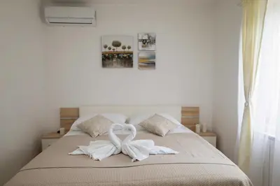Krevet ili kreveti u jedinici u objektu Insula Apartment with Private Pool