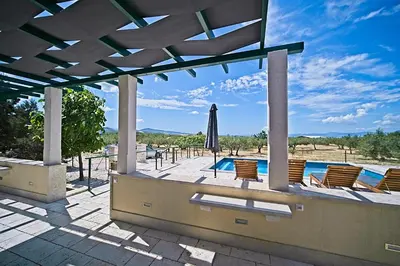 Balkon ili terasa u objektu Family friendly house with a swimming pool Pucisca, Brac - 21499