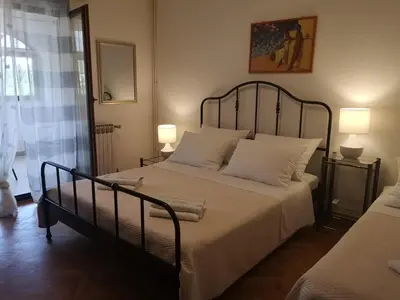 Krevet ili kreveti u jedinici u objektu Studio apartment with swimming pool