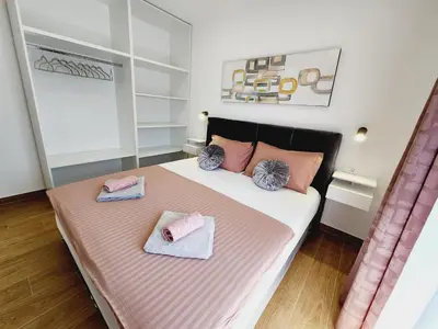 Krevet ili kreveti u jedinici u objektu Luxury Penthouse White Angel