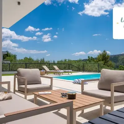 Villa Nacle with Heated Pool and Large Playground near Omis and Split