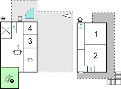 Tlocrt objekta Holiday Home Brela 55