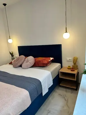 Krevet ili kreveti u jedinici u objektu Olive View Apartment Brela - pet friendly