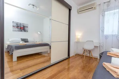 Krevet ili kreveti u jedinici u objektu Stunning sea view apartment Ani