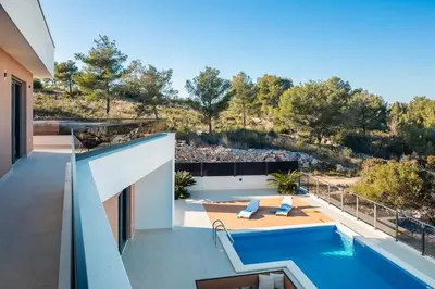 Bazen u objektu Villa Golden Ananas, 45 m2 headet pool, seaview ili u blizini