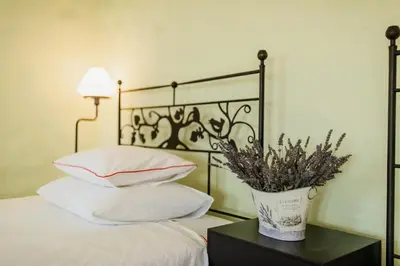 Krevet ili kreveti u jedinici u objektu Outstanding Hvar Villa 4 Bedrooms Villa Dvori Pogled Tennis Court