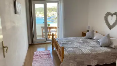 Krevet ili kreveti u jedinici u objektu Sunset house with seaview