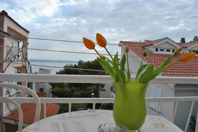 Balkon ili terasa u objektu Apartmani Dalmadino