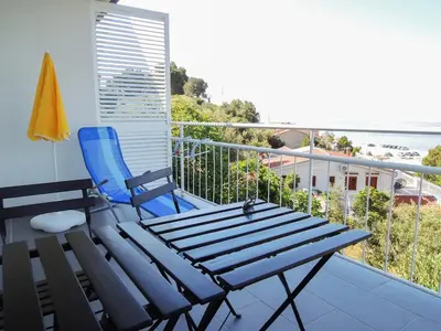Balkon ili terasa u objektu DugoToploLjeto Apartmani Baska Voda