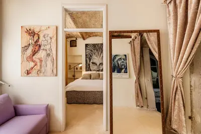 Krevet ili kreveti u jedinici u objektu Palais du Vertige