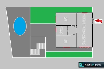 Tlocrt objekta Yin&Yang apartment