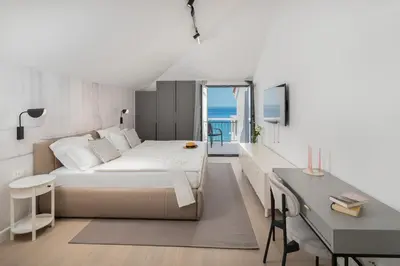 Krevet ili kreveti u jedinici u objektu Luxury beachfront Villa Providenca