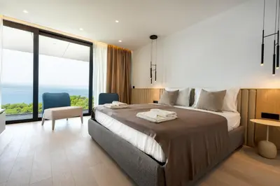 Krevet ili kreveti u jedinici u objektu Villa Brela-Rogac 1