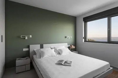 Krevet ili kreveti u jedinici u objektu Luxury Villa Ovation heated pool sea view