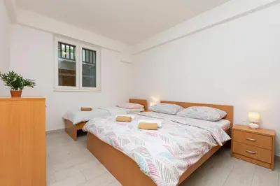 Krevet ili kreveti u jedinici u objektu Apartments Villa Milas with pool