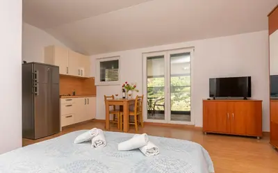 Krevet ili kreveti u jedinici u objektu Apartments Villa Milas with pool