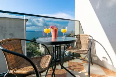 Balkon ili terasa u objektu Apartments Villa Milas with pool