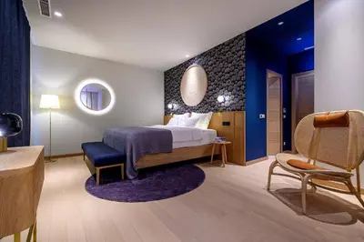 Krevet ili kreveti u jedinici u objektu Villa Crystalsea 1 infinity heatedpool in Hvar