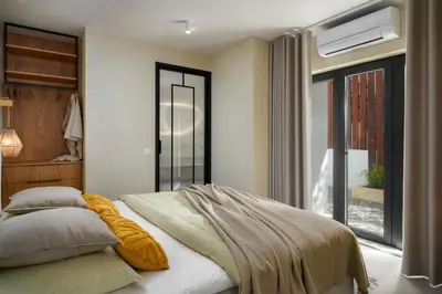 Krevet ili kreveti u jedinici u objektu Seaview villa Agata with heated infinity pool