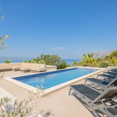 Beach Front Home In Brela With Sauna