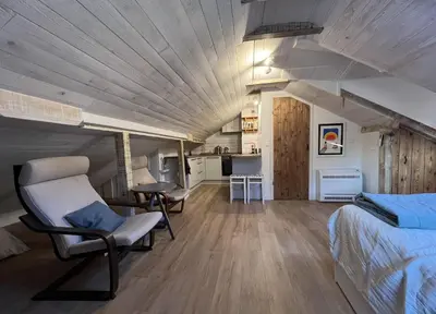 Krevet ili kreveti u jedinici u objektu Eco Chalet Style Apartment