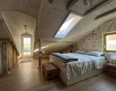 Krevet ili kreveti u jedinici u objektu Eco Chalet Style Apartment