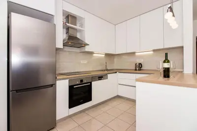 Kuhinja ili čajna kuhinja u objektu Apartments Leon