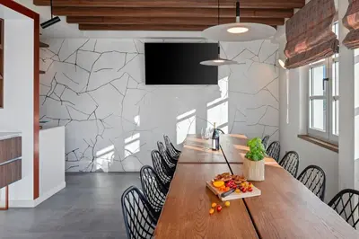 TV i/ili zabavni centar u objektu Casa GENI-heated pool, 3 bedrooms, sea views