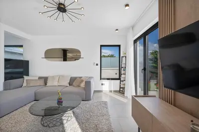 TV i/ili zabavni centar u objektu Villa Magic View Split with pool