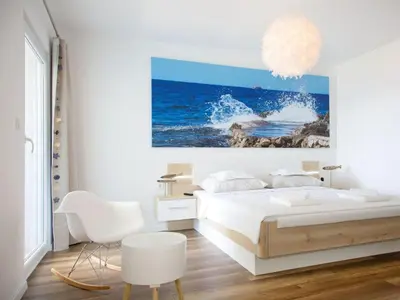 Krevet ili kreveti u jedinici u objektu Seaside Zavala Comfortable holiday residence