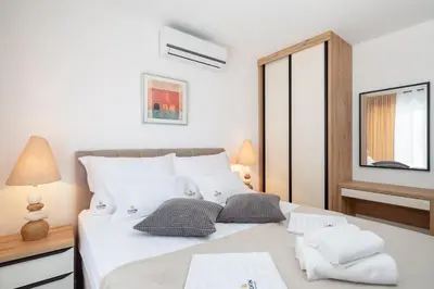 Krevet ili kreveti u jedinici u objektu Elvin Apartment with sea view