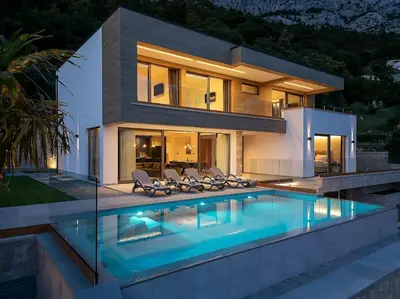 Bazen u objektu Villa Marta - Luxury Villa! - Makarska Exklusiv ili u blizini
