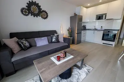 Kuhinja ili čajna kuhinja u objektu Apartman s pogledom na more 