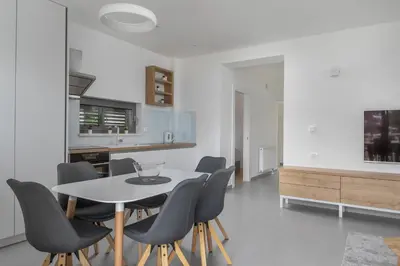 Kuhinja ili čajna kuhinja u objektu Villa Brela apartments