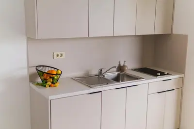 Kuhinja ili čajna kuhinja u objektu Apartments Lucija Makarska-first row to the sea
