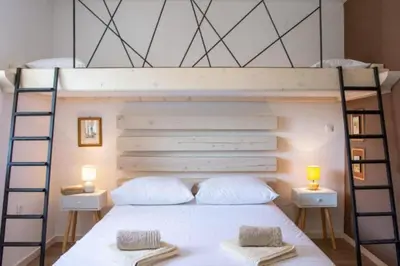Krevet ili kreveti u jedinici u objektu Apartment Sanja- 25m from sandy beach