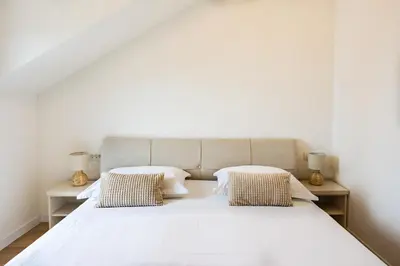 Krevet ili kreveti u jedinici u objektu Sea view APARTMENT PEPE