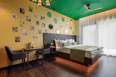 Krevet ili kreveti u jedinici u objektu Boutique Apartments Vino & More - Infinity Pool - Rooftop -