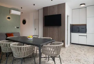 TV i/ili zabavni centar u objektu Luxury Villa David's - two heated pool