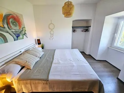 Krevet ili kreveti u jedinici u objektu Renovated, dalmatian Stone House!